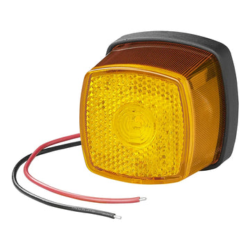 Feu de position latéral 9-30V orange 61 x 61 mm LED