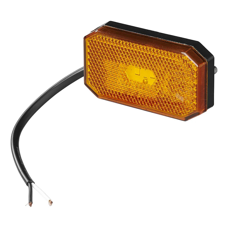 Feu de position latéral 12/24V orange 80 x 44 mm LED