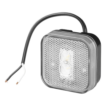 Feu de position 12/24V blanc 65 x 65 mm LED