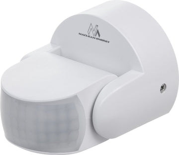 Capteur de mouvement Maclean PIR, infrarouge, IP65, blanc, portée 12 m, max. charge 800/1200W, MCE468 W,