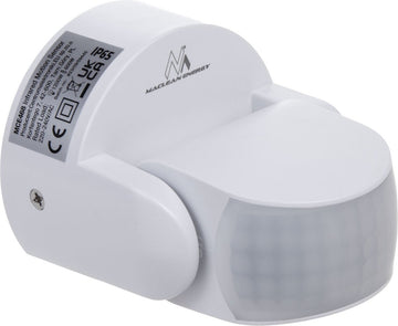 Capteur de mouvement Maclean PIR, infrarouge, IP65, blanc, portée 12 m, max. charge 800/1200W, MCE468 W,