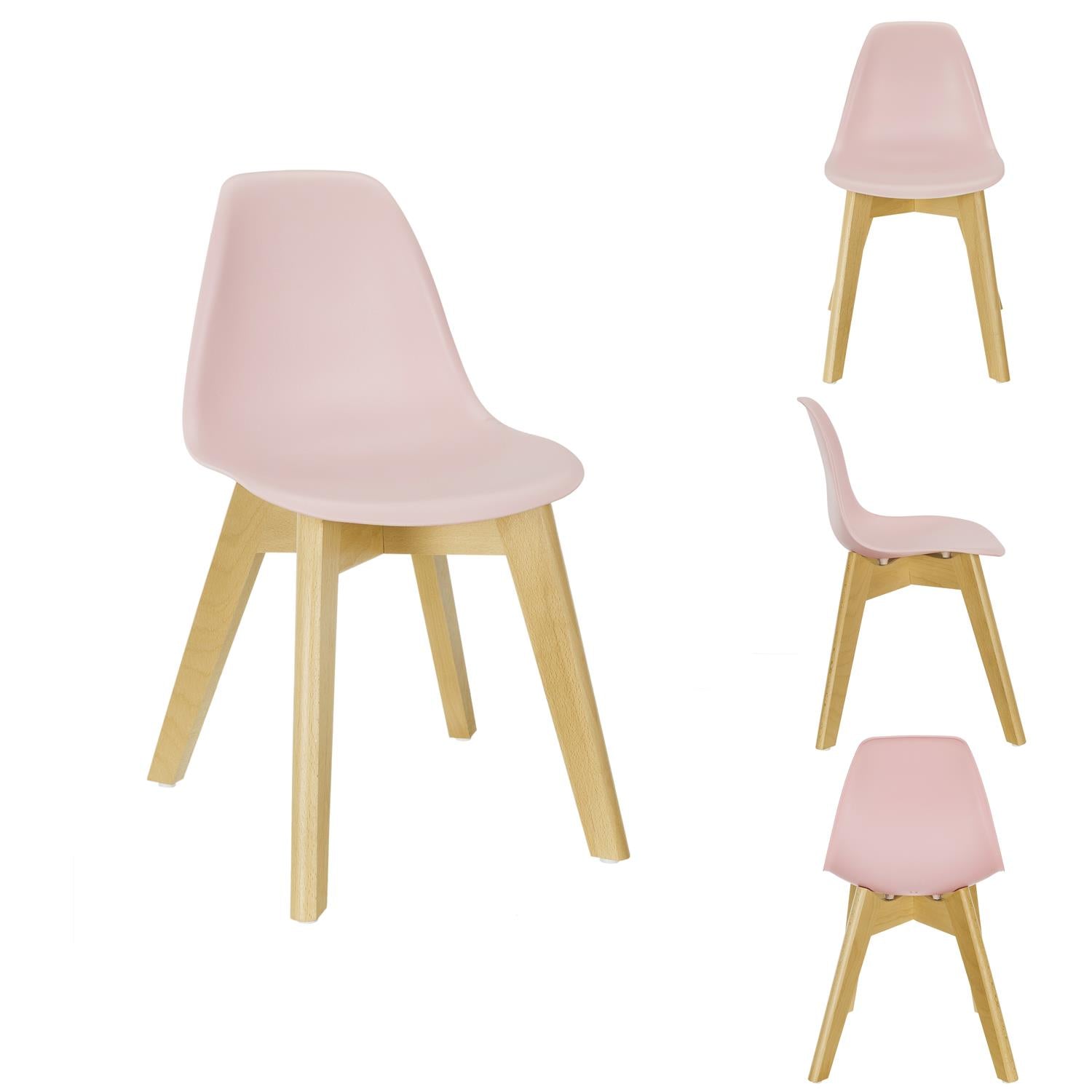 CHAISE SCANDINAVE ENFANT COQUE PP ROSE M2