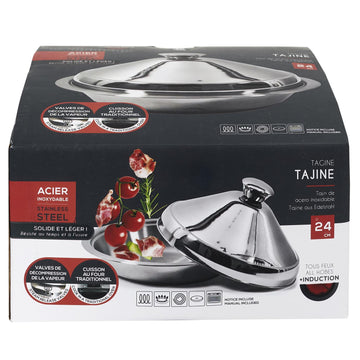 TAJINE EN ACIER INOXYDABLE 24CM M8