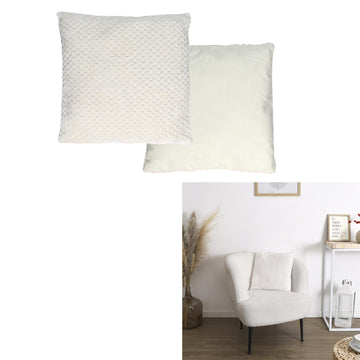 COUSSIN BLANC NID D ABEILLE 40X40CM M8 A1/M8