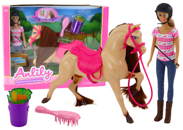 Anlily Jockey Doll Set Accessoires de cheval