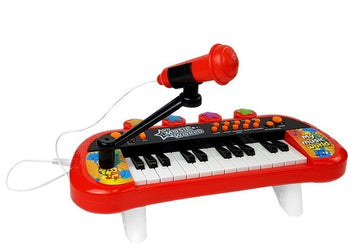 Clavier Piano 24 touches USB Microphone rouge