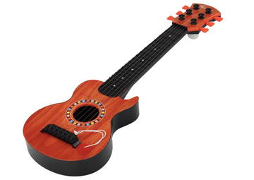 Guitare à jouets pour enfants, cube de bois orange