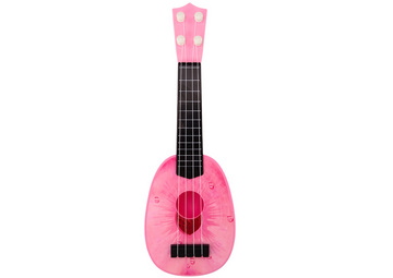 Ukulèle pour enfants Mini guitare 4 cordes Thème de la pêche Guitare rose 15