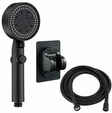 Ensemble de douche noir, 3 pièces.