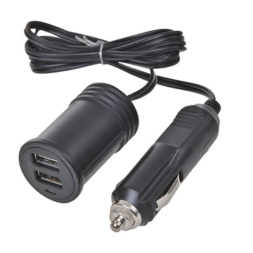 Rallonge 1M avec chargeur double USB 12V/24V