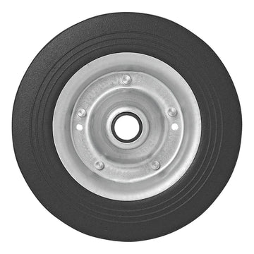 Roulette roue jockey jante métal avec pneu caoutchouc 200x50mm