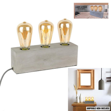 LAMPE A POSER BETON 3 AMPOULES