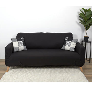 HOUSSE EXTENSIBLE CANAPE TROIS PLACES NOIR