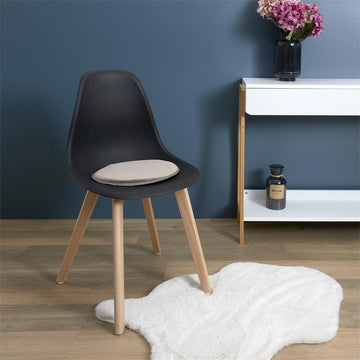 GALETTE CHAISE VELOURS TAUPE 34CM